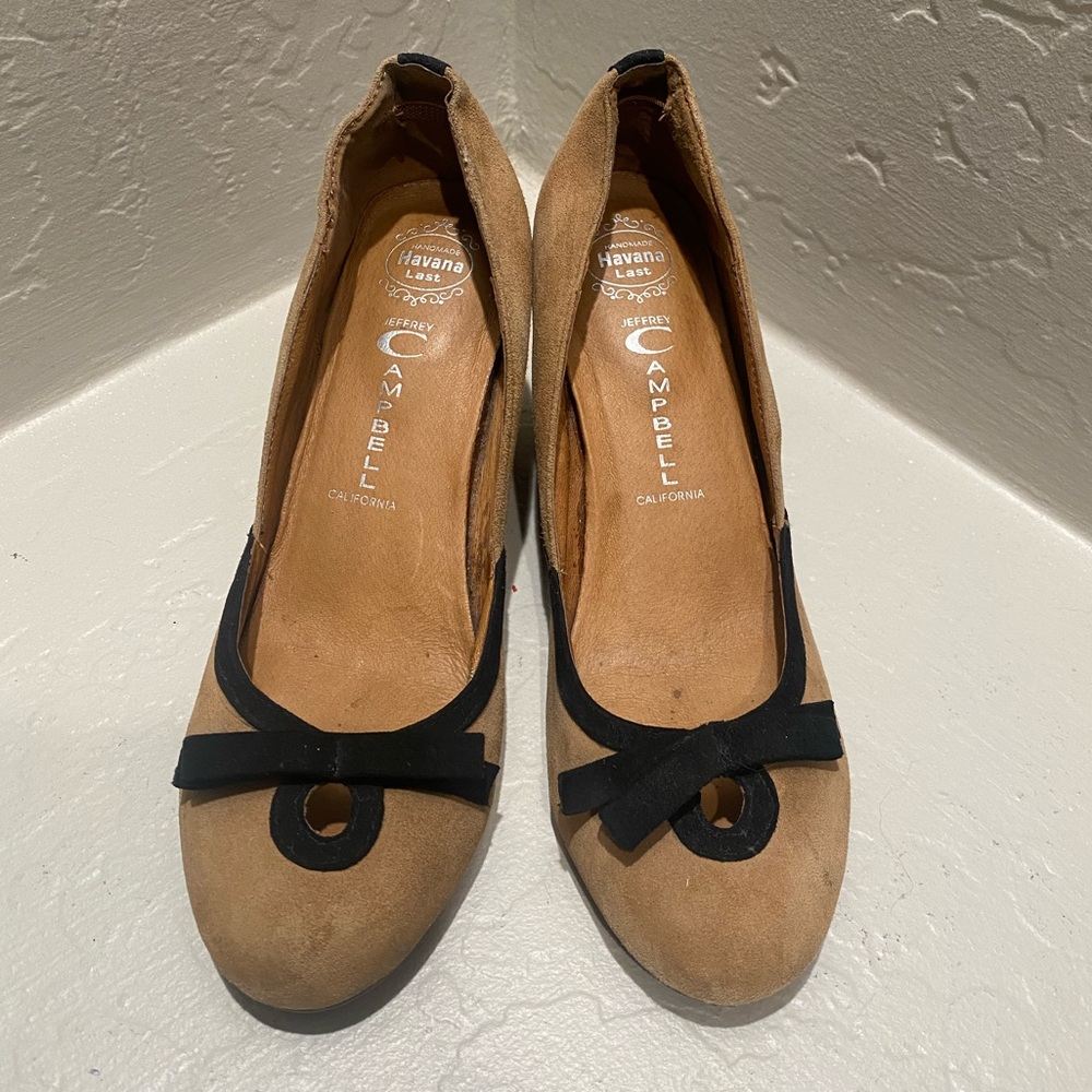 Jeffrey Campbell Handmade Havana Last Suede Wedges - size 6
